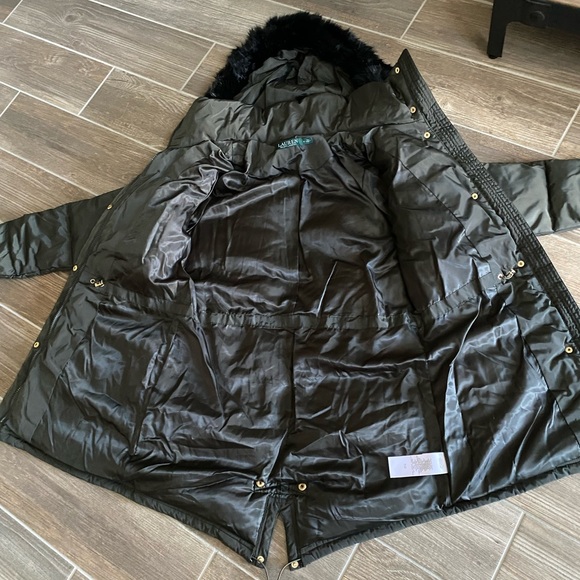 Lauren Ralph Lauren Faux Fur Hooded Coat Parka - Picture 14 of 16